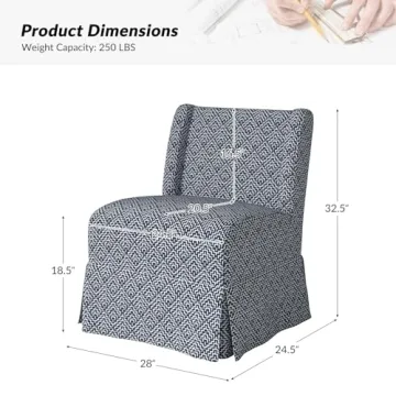 HULALA HOME Accent Chair Set of 2 with Washable Slipcover