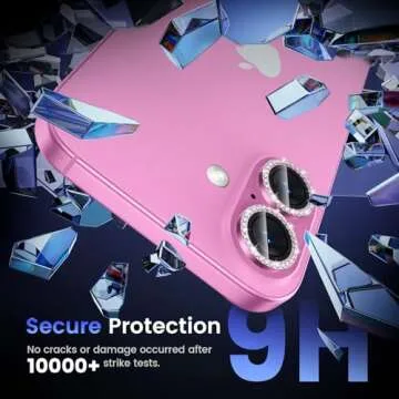 Tensea for iPhone 16 / iPhone 16 Plus Camera Lens Protector, 9H Tempered Glass Camera Cover Screen Protector, HD Clear, Metal Individual Ring for iPhone 16 6.1inch/iPhone 16 Plus 6.7inch 2024