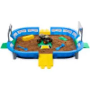 Monster Jam, Monster Dirt Arena 24-inch Playset with 2lbs of Monster Dirt and Exclusive 1:64 Scale Die-Cast Monster Jam Truck