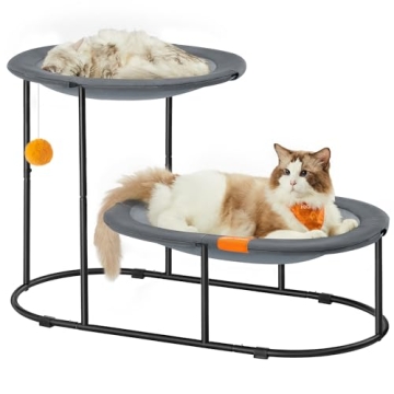 Feandrea 2-Tier Elevated Cat Bed for Summer Comfort