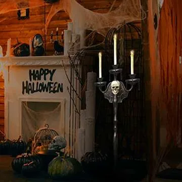 Skeleteen Animated Candelabra - Creepy Halloween Decoration