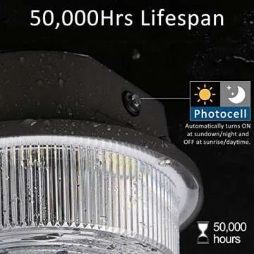 SZGMJIA LED Barn Light 50W, 6500lm with Photocell