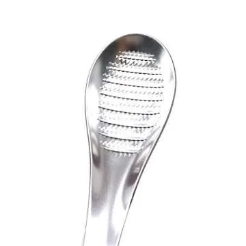 Honbay 1PCS Stainless Steel Garlic Ginger Fruits Root Vegetable Grater Grinder Spoon for Kitchen