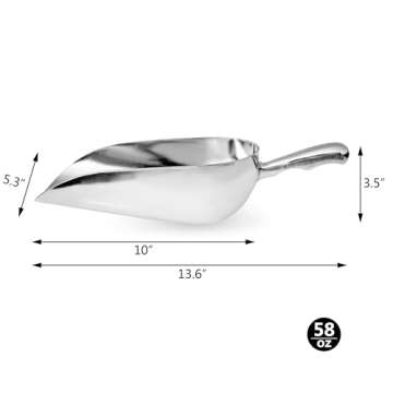 New Star 34585 58-Ounce Cast Aluminum Utility Scoop, Versatile and Durable