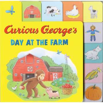 Curious George's Day at the Farm Tabbed Lift-the-Flaps - A Fun and Educational Adventure for Toddler...