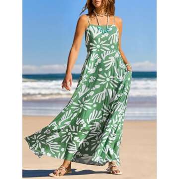 MEROKEETY Women's 2024 Summer Floral Boho Maxi Dress - Comfortable & Stylish Casual Sleeveless Desig...