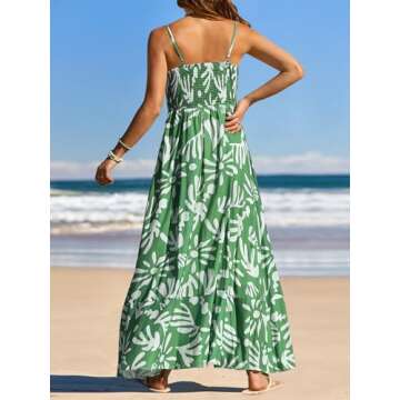 Stylish MEROKEETY Floral Boho Maxi Dress for Summer Fun