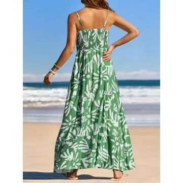 Stylish MEROKEETY Floral Boho Maxi Dress for Summer Fun