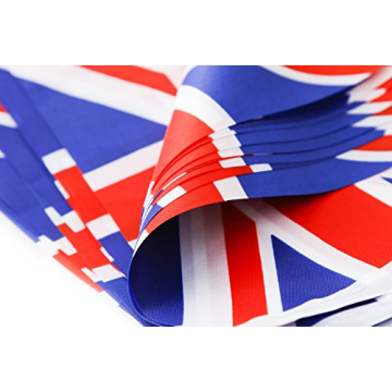 TSMD 100 Feet UK Flag String for Events and Celebrations