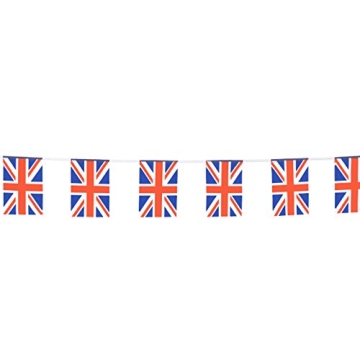 TSMD 100 Feet UK Flag String for Events and Celebrations