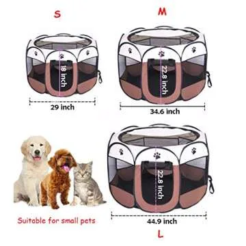BODISEINT Portable Pet Playpen for Dogs Cats Travel Adventure