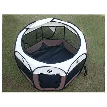 BODISEINT Portable Pet Playpen for Dogs Cats Travel Adventure