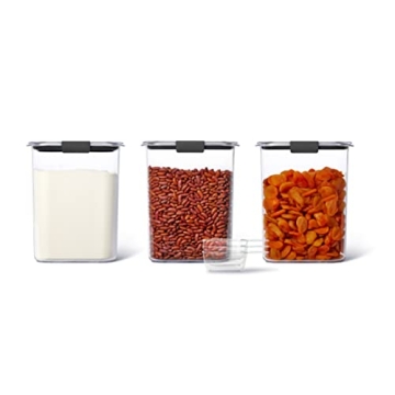 Rubbermaid Brilliance BPA-Free Food Storage Containers with Lids, Airtight, Kitchen and Pantry Organ...