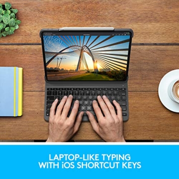 Logitech SLIM FOLIO PRO Backlit Bluetooth Keyboard Case for iPad Pro 12.9-inch (3rd and 4th gen) - Graphite