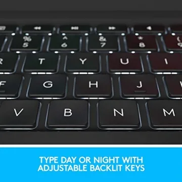 Logitech SLIM FOLIO PRO Backlit Bluetooth Keyboard Case for iPad Pro 12.9-inch (3rd and 4th gen) - Graphite