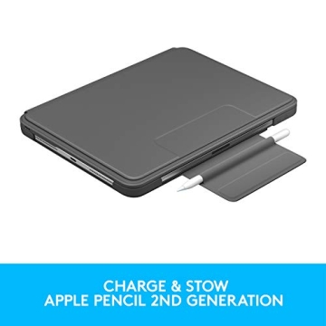 Logitech SLIM FOLIO PRO Backlit Bluetooth Keyboard Case for iPad Pro 12.9-inch (3rd and 4th gen) - Graphite