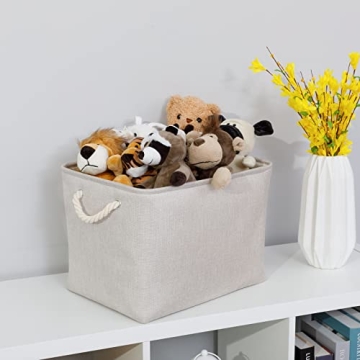 Bidtakay Large Fabric Storage Bins Set of 2 - Organizing Made Easy