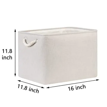 Bidtakay Large Fabric Storage Bins Set of 2 - Organizing Made Easy