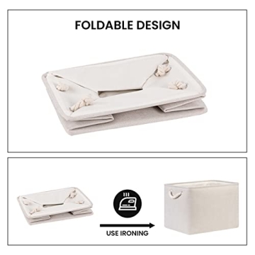 Bidtakay Large Fabric Storage Bins Set of 2 - Organizing Made Easy