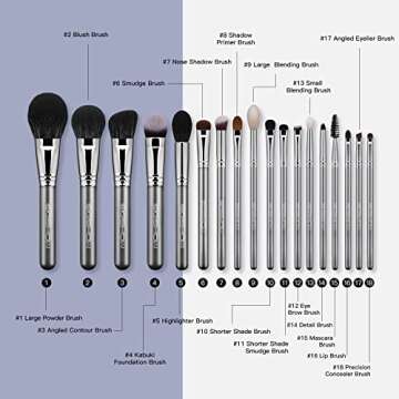 Professional Makeup Brush Set, EIGSHOW High End Makeup Brushes for Foundation Powder Blending Blush ...