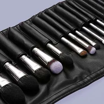 Professional Makeup Brush Set, EIGSHOW High End Makeup Brushes for Foundation Powder Blending Blush Bronzer Eyeliner Eyeshadow with Case (PRO 18pcs Grey)