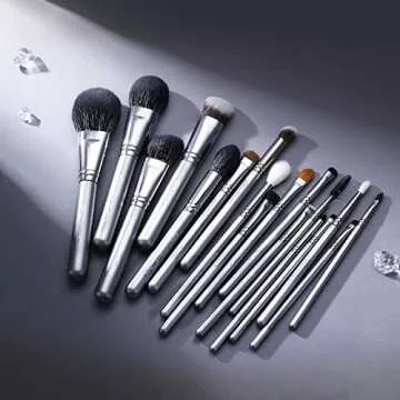 Professional Makeup Brush Set, EIGSHOW High End Makeup Brushes for Foundation Powder Blending Blush Bronzer Eyeliner Eyeshadow with Case (PRO 18pcs Grey)