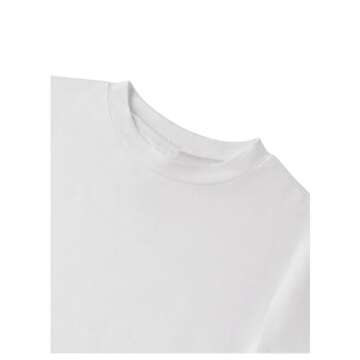 SOLY HUX Women's Y2k Letter Print T Shirt Short Sleeve Round Neck Tee Crop Tops White Letter Large