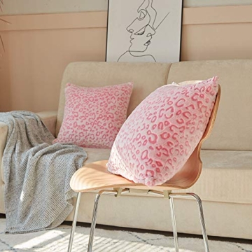 Set of 2 Leopard Print Pillow Covers for Cozy Decor