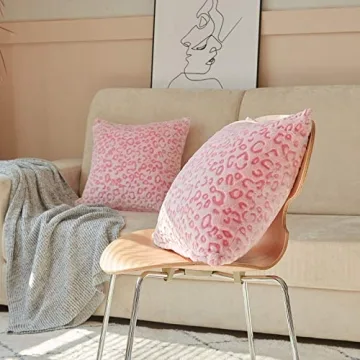 Set of 2 Leopard Print Pillow Covers for Cozy Decor
