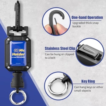 Durable CB Mic Holder Retractable Microphone Hanger