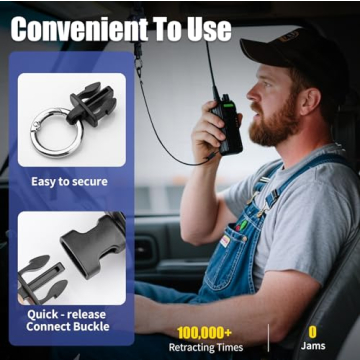 Durable CB Mic Holder Retractable Microphone Hanger