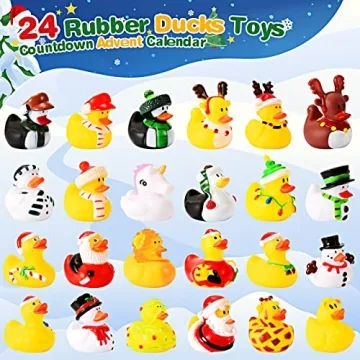 Yeriayha Advent Calendar 2024 Christmas Rubber Ducks