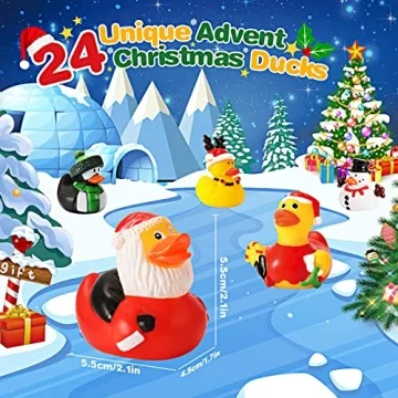 Yeriayha Advent Calendar 2024 Christmas Rubber Ducks