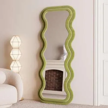 BOJOY 63"x24" Full Length Irregular Wavy Mirror