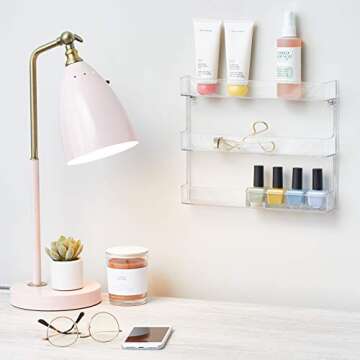 iDesign Hanging Nail Polish & Cosmetics Organizer, The Clarity Collection – 8.78" x 2.02" x 11.07", Clear