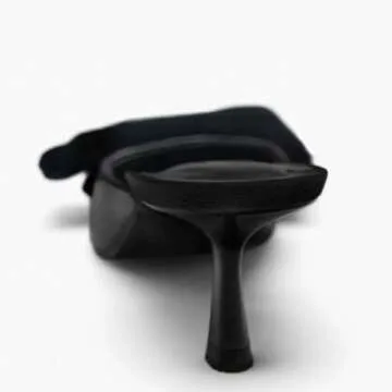 MRKEWUNEY Fashion Bow Heeled Mules for Women Slip On Mules Backless Kitten Heel Pointed Toe Wedding Party Dress Sandals Slide Sandals Evening Party Shoes Black Szie 41