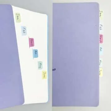 Sticky Index Tabs 20 Sheets in 12 Colors, Writable Sticky Notes Flags Paper Blank Monthly Tabs Planner Stickers Double Sided Page Markers Book Tabs for Labeling Classifying Planning