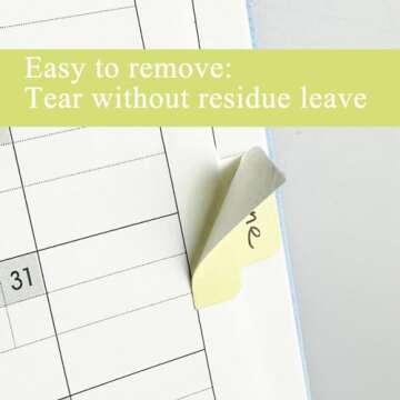 Sticky Index Tabs 20 Sheets in 12 Colors, Writable Sticky Notes Flags Paper Blank Monthly Tabs Planner Stickers Double Sided Page Markers Book Tabs for Labeling Classifying Planning