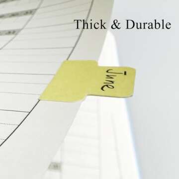 Sticky Index Tabs 20 Sheets in 12 Colors, Writable Sticky Notes Flags Paper Blank Monthly Tabs Planner Stickers Double Sided Page Markers Book Tabs for Labeling Classifying Planning