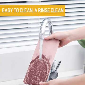 GVRGO Set of 4 Water Absorbent Diatomite Tray, Stone Drying Mat for Bathroom & Kitchen Counter Vanity, Instant Dry Diatomaceous Earth Sink Dish Rack Organizer for Soap, Cup, Drink Bottle- Pink