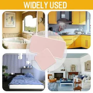 GVRGO Set of 4 Water Absorbent Diatomite Tray, Stone Drying Mat for Bathroom & Kitchen Counter Vanity, Instant Dry Diatomaceous Earth Sink Dish Rack Organizer for Soap, Cup, Drink Bottle- Pink