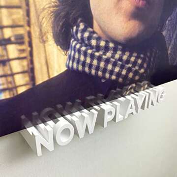 WPESI Now Playing Vinyl Record Stand Wall Mount,Vinyl Record Wall Mount Display Vinyl Wall Mount Albums Hanging Vinyl Record Wall Record Display Storage Holder (White)