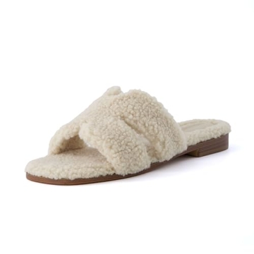 CUSHIONAIRE Women's Cozy Slide Sandals in Cream - Ultimate Comfort