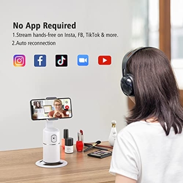 Auto Face Tracking Phone Holder for Easy Video Recording