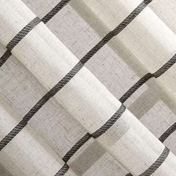 Elegant Allergy-Friendly Twill Stripe Cafe Curtain