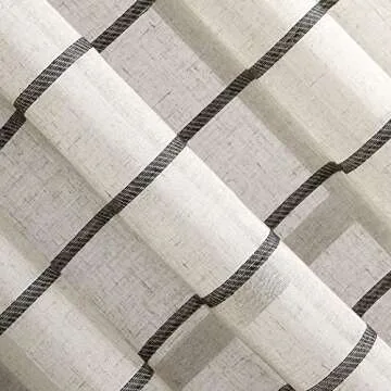 Elegant Allergy-Friendly Twill Stripe Cafe Curtain