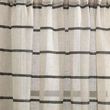 Elegant Allergy-Friendly Twill Stripe Cafe Curtain