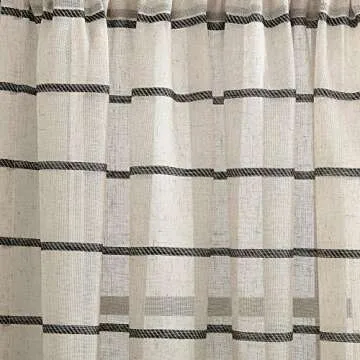 Elegant Allergy-Friendly Twill Stripe Cafe Curtain