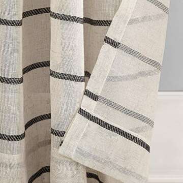 Elegant Allergy-Friendly Twill Stripe Cafe Curtain