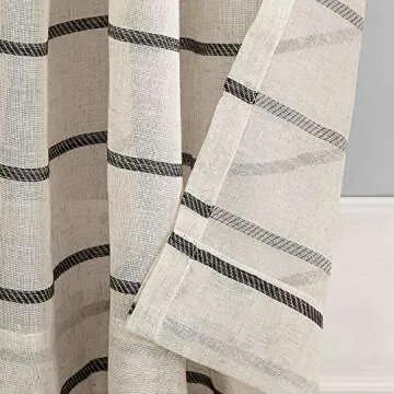 Elegant Allergy-Friendly Twill Stripe Cafe Curtain